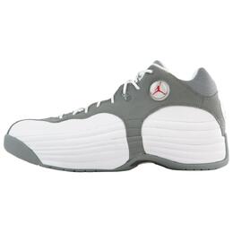 Jordan Баскетбольные кроссовки Jumpman Team I Anti Slip, износостойкие, винтажные, среднего размера, белые, серые 644938-105 | white/gray