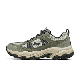 Skechers Стойкие к истиранию дышащие низкие походные кроссовки Stamina At Abricious, зеленые, мужские 237696-bkol | green