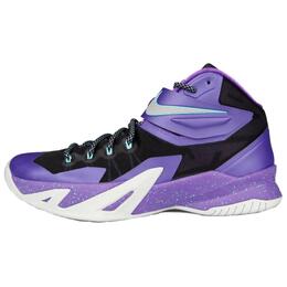 Nike Баскетбольные кроссовки Zoom Soldier 8 с противоскользящей подошвой, износостойкие, мужские, черные, фиолетовые 653642-505 | purple/black
