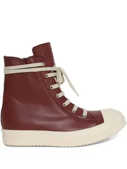 Rick Owens lace-up high-top leather sneakers 31307200
