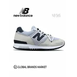 Кроссовки New Balance 565, полнота D, размер 35 RU, светло-серый/черный 4533439719