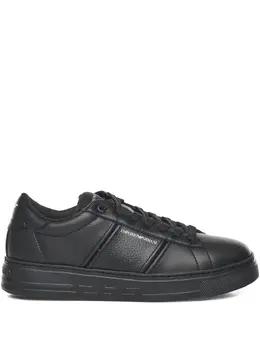 Emporio Armani leather lace-up sneakers 31874430