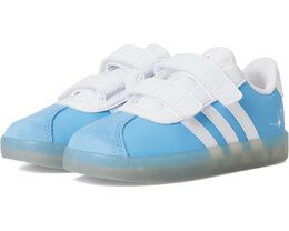 Кроссовки Adidas Kids VL Court 3.0 Velcro Straps Shoes, цвет Semi Blue Burst/White/Lucid Pink 10002991 | semi blue burst/white/lucid pink