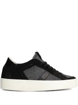 D.A.T.E. Hill glitter-panelled suede sneakers 31813013