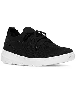 Женские трикотажные кроссовки Super-Q со шнуровкой и отделкой кристаллами Fitflop, черный 23159158 | black
