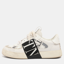 Valentino White Leather VLTN Low Top Sneakers Size 40 1211242