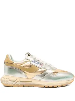 Autry metallic-effect leather sneakers 31563460