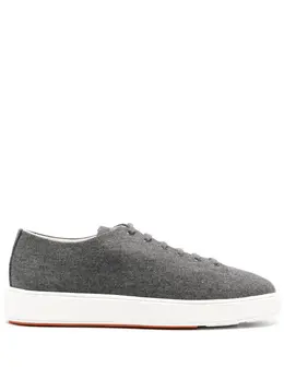 Santoni logo-patch lace-up sneakers 20566230