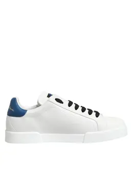Dolce & Gabbana White Leather DG Logo Low Top Sneakers Shoes - EU40/US7 mv7758-40