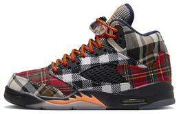 Кроссовки 5 Retro Plaid GS Jordan, черный/белый/красный fd4814-008 | black white red