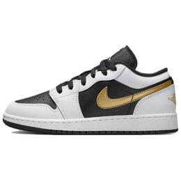 Jordan Кроссовки Air 1 Low Gold Swoosh GS 553560-172 | white/black/metal gold