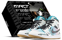 Jordan Баскетбольные кроссовки Air 1 Mid-Top Vintage, мужские, сине-розовые dq8426-400(teama-赛博棉花糖s-box) | blue pink