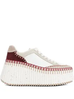 Chloé Nama platform-sole contrast-stitch sneakers 32026835