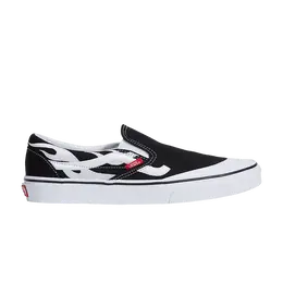 Кроссовки Vans A$AP Rocky x Classic Slip-On 'Worldwide Pack - Black White Flame', черный vn0a7vcf7gy | black/white
