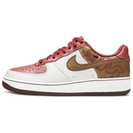 Nike Кроссовки Air Force 1 Premium с противоскользящим износостойким низким верхом для скейтборда, мужские, белые, коричневые 315180-121 | white brown