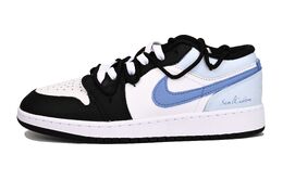 Детские баскетбольные кроссовки Air 1 Low Top для подростков Jordan, синий/черный 553560-131(team6-蓝天梦影) | blue black