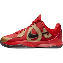 Детские баскетбольные кроссовки Kobe 5 с противоскользящей подошвой и износостойким верхом Nike, красный/черный hm3753-600 | red black