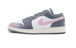 Jordan Баскетбольные кроссовки Air 1 Low «Vintage Grey» для детей и подростков 553560-053(team140-烟粉梦境) | gray pink