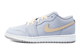 Jordan Баскетбольные кроссовки AJ1Air 1 бежевые с амортизацией и износостойкими низкими кроссовками для детей и подростков fv8486-400(team773-米韵） | ecru
