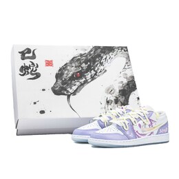 Баскетбольные кроссовки Air 1 Low SE с противоскользящим износостойким верхом для детей и подростков Jordan, фиолетовый hj3481-491(team919-紫心恋曲礼盒) | light purple