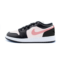 Jordan Баскетбольные кроссовки Air 1 Pink Anti Slip с низким верхом, износостойкие, детские, подростковые 553560-131（team1253-粉） | black pink