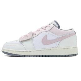 Jordan Баскетбольные кроссовки Air 1 Low «Vintage Grey» для детей и подростков 553560-053（team126-月光手信） | pink
