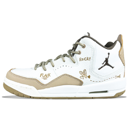 Баскетбольные кроссовки Courtside 23 Mid Top для детей и подростков Jordan, коричневый fq6861-121(team667-摇滚剪刀手) | camel