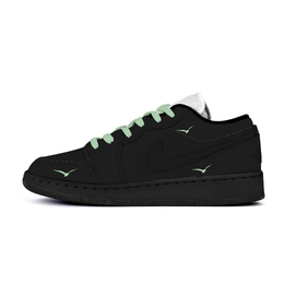 Баскетбольные кроссовки Air 1 LOW с низким верхом, устойчивые к истиранию и подросткам Jordan, черный 553560-131(team189-邮一颗草莓) | black