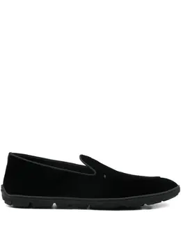 Giorgio Armani velvet slip-on sneakers 31921278