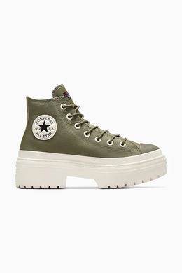 Кожаные кеды Chuck Taylor All Star Lugged Heel Converse, зеленый a11163c | zielony