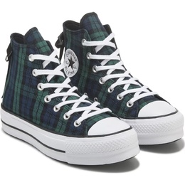 Кроссовки Chuck Taylor All Star на платформе с высоким подъемом Converse, мультиколор 1049846/71935 | blue/green plaid