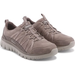 Изящные уютные кроссовки-слипоны Skechers, серый 1058625/73018 | dark taupe