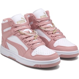 Высокие кроссовки Rebound Puma, мультиколор 1054360/70526 | white/pink shoe jewelry