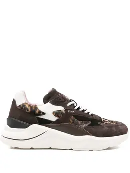 D.A.T.E. leopard-print panelled low-top sneakers 31936095