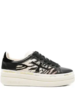 Premiata Claudia zebra-print platform sneakers 31832986