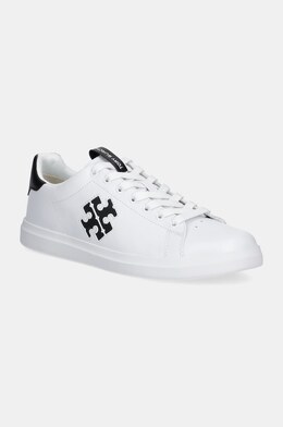 Кожаные кроссовки Double T Howell Court Tory Burch, белый 149728.101 | biały