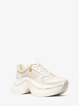 Кроссовки Arla из кожи и замши Michael Kors, белый 43f5arfs2l | vanilla
