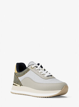 Кроссовки Hattie из комбинированных материалов Michael Kors, зеленый 49f5hafs1l | olive