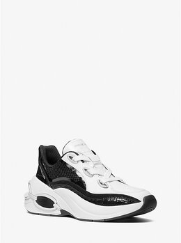 Кроссовки Toni из комбинированных материалов Michael Kors, черно-белый 43f4trfs3d | black/white