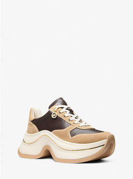 Кроссовки Arla из кожи и замши Michael Kors, Husk Multi 43f5arfs2s | husk multi