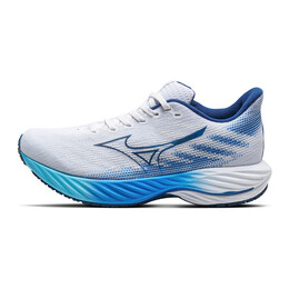 Кроссовки Wave Rider 28 мужские с низким верхом белого/синего цвета Mizuno j1gc240301 | white/illusion blue