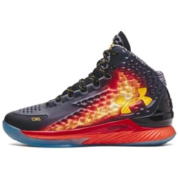 Баскетбольные кроссовки Curry 1 для мужчин, средний верх Under Armour 3028138-001 | scar black/brown