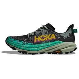 Кроссовки женские SPEEDGOAT 6 с низким верхом, черные/зеленые Hoka One One 1147811-blvr | black/green