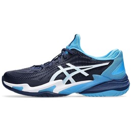 Кроссовки для тенниса Court FF 3 Novak мужские низкие, просторные, синие/белые Asics 1041a361-963 | blue spacious/white