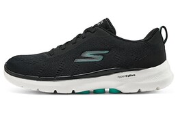 Кроссовки для бега Go Walk 6 женские с низким верхом, черные Skechers 124623-bktq | black