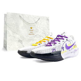 Баскетбольные кроссовки Air Zoom GT Cut 3 унисекс с низким верхом фиолетово-желтые Nike dv2918-102(team373-黑曼巴紫黄sbox) | white