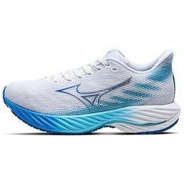 Кроссовки Wave Rider 28 унисекс с низким верхом белого/синего цвета Mizuno j1gc2403-21 | white/blue