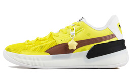 Баскетбольные кроссовки Clyde Hardwood мужские с низким верхом желто-коричневые Puma 194454-01（teamj-七夕黄色泡泡） | khaki/vivid sulphur/anthracite/black
