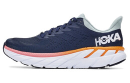 Кроссовки Clifton 7 женские с низким верхом, синие/оранжевые Hoka One One 1110509-bibh