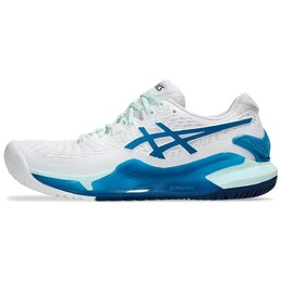 Кроссовки Asics Gel-Resolution 9 Tennis Shoes Women's Low-top White/Turquoise, белый 1042a208-102 | white/turquoise